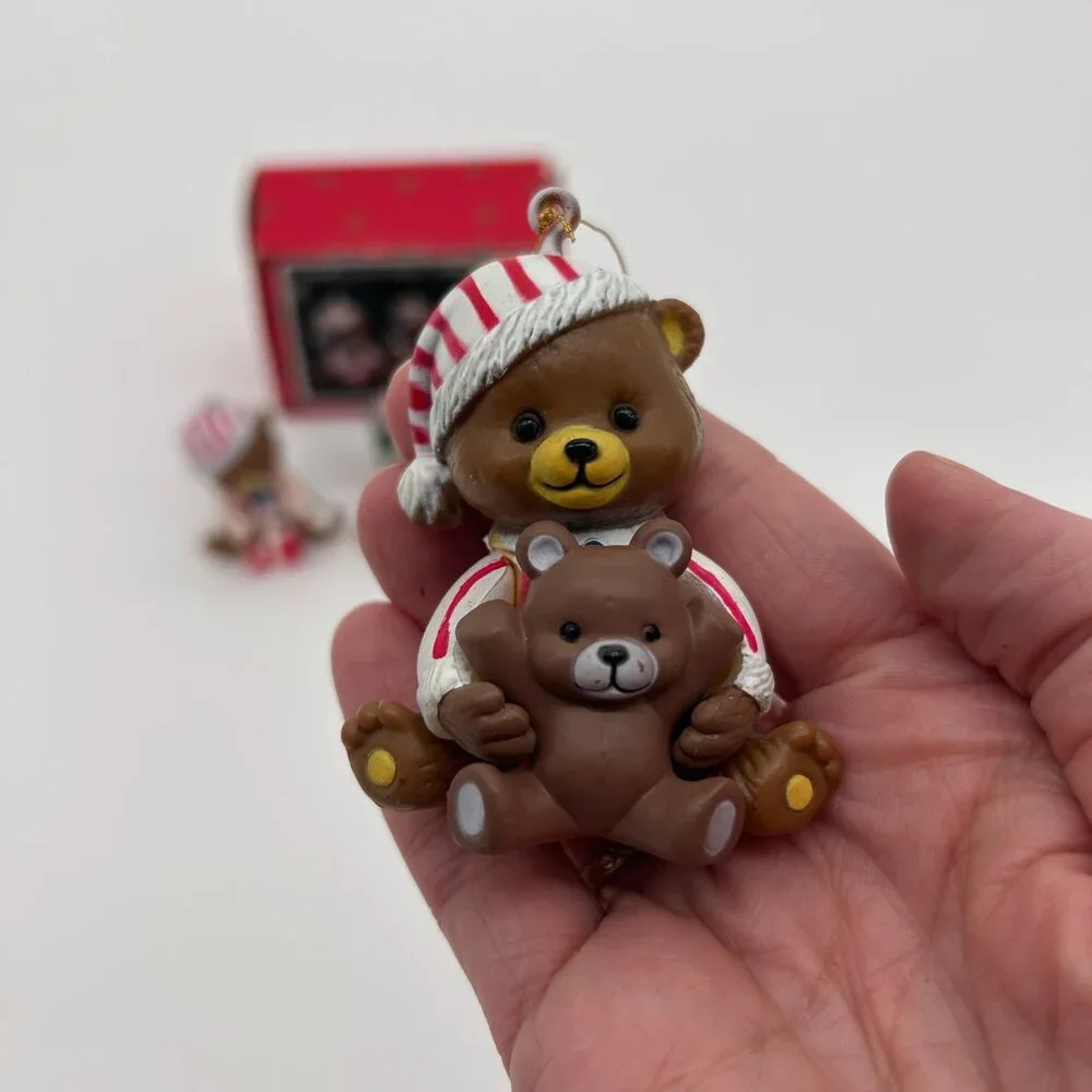 Christmas‎ Around the World Candy Cane Bear ornaments set of 3 IN BOX